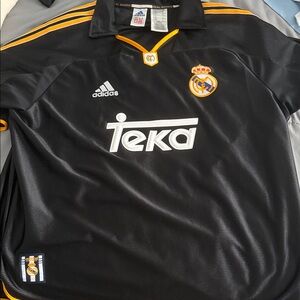 Adidas Retro 99/00 Black and Orange Real Madrid Away Jersey